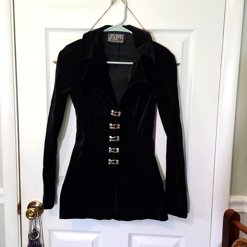 Lip Service y2k women's jacket with hook and eye small